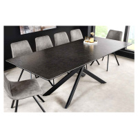 LuxD Roztahovací keramický stůl Halia 160-200 cm mramor antracit