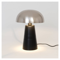 Holländer Stolní lampa Fungo, svítí dolů, černá/stříbrná