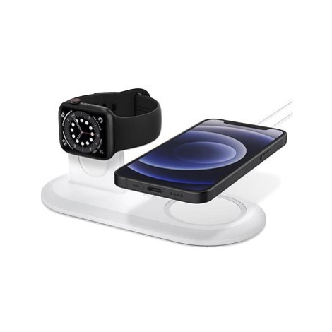 Spigen MagSafe Charger & Apple Watch stand 2in1 MagFit Duo White