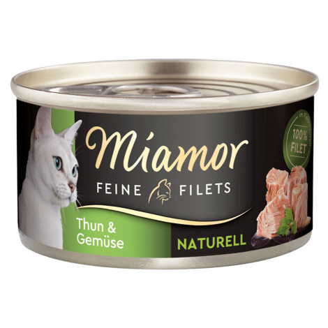 Miamor Feine Filets Naturell tuňák a zelenina 48× 80 g