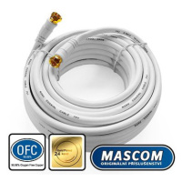 Mascom satelitní kabel 7676-100W, konektory F 10m