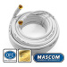 Mascom satelitní kabel 7676-100W, konektory F 10m