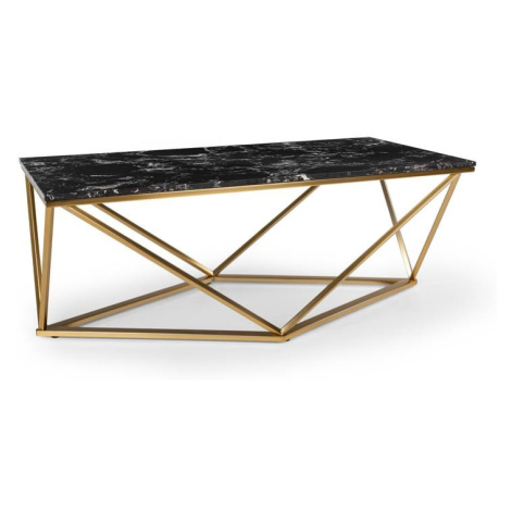 Besoa Black Onyx I, konferenční stolek, 110 x 42,5 x 55 cm (Š x V x H), mramor, zlatý/černý