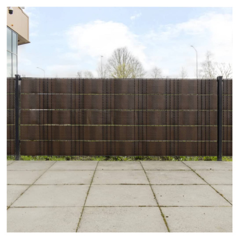 vidaXL Balkonové zástěny 10 ks hnědé a černé 255 x 19 cm polyratan