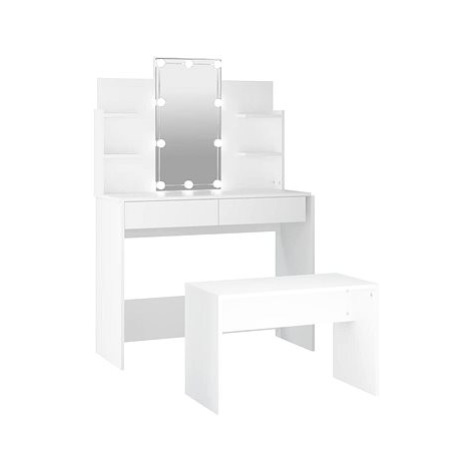 Shumee Toaletní stolek sada s LED bílý kompozitní dřevo, 3114123