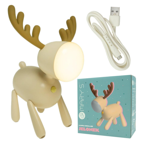 Dětská LED noční lampa DEER béžová Berge