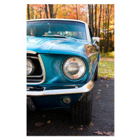 Ilustrace Old Blue Car Close-Up, MathieuViennet, 26.7 × 40 cm