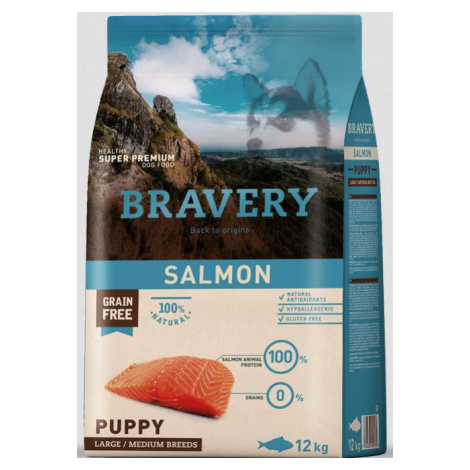 Bravery dog PUPPY large/medium SALMON - 4kg