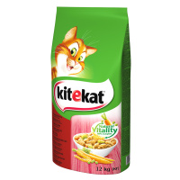 Kitekat Adult granule hovězí se zeleninou - výhodné balení: 2 x 12 kg