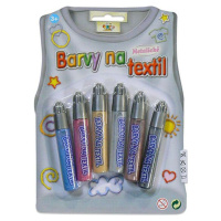 Teddies Barvy na textil metalické 6ks