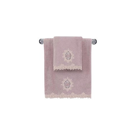 Soft Cotton Osuška Destan s krajkou 85 × 150 cm, fialová