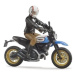 Bruder 63051 BWORLD Motocykl Scrambler Ducati Desert Sled s jezdcem