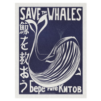 Obrazová reprodukce Save the Whales (Political Vintage), 30 × 40 cm