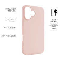 Zadní pogumovaný kryt FIXED Story pro Apple iPhone 17, růžová