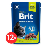 Brit premium Cat Pouches Lamb for Sterilised 12 × 100 g