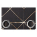 Dekorační vzorovaný závěs s kroužky DIAMANTOS tmavě šedá 140x250 cm (cena za 1 kus) MyBestHome