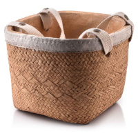 Mondex Keramický květináč Rosita Cube 16,5 cm hnědý