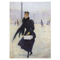 Obrazová reprodukce Parisian woman in the Place de la Concorde, c.1890, Jean Beraud, 30 × 40 cm