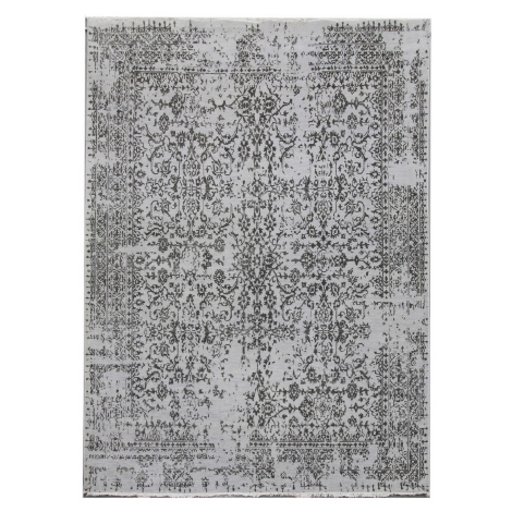 Diamond Carpets koberce Ručně vázaný kusový koberec Diamond DC-JK 1 silver/black - 120x170 cm