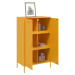 vidaXL Skříň highboard hořčicově žlutá 68 x 39 x 113 cm ocel