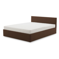 Čalouněná postel LEON s taštičkovou matrací rozměr 160x200 cm Hnědá