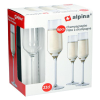 Sklenice na šampaňské ALPINA 220ml 6ks