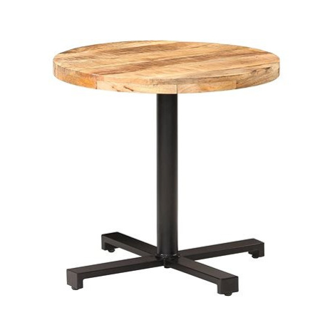 Bistro stůl kulatý O 80 × 75 cm hrubé mangovníkové dřevo SHUMEE