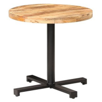 Bistro stůl kulatý O 80 × 75 cm hrubé mangovníkové dřevo