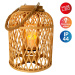Näve LED solární lucerna Korb, bambus, 29 cm, přírodní