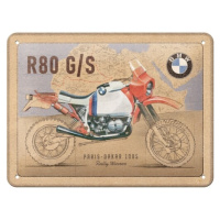 Plechová cedule BMW - R80 G/S Paris Dakar, (20 x 15 cm)