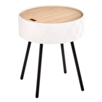 Přístavný stolek HELIOS bílá