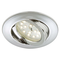 BRILONER LED vestavné svítidlo, pr. 8,2 cm, 5 W, chrom BRI 7209-018