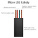 AVACOM MIC-40K kabel USB - Micro USB, 40cm, černá