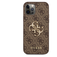 Zadní kryt Guess Big 4G Metal Logo Case pro Apple iPhone 12/12 Pro, hnědá