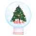 Ilustrace Snow globe isolated on a white, Nadja Golubitskaya, 40 × 40 cm