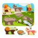Lesní zvířátka -dřevěné vkládací puzzle 7 dílů