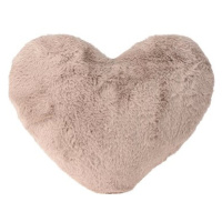 H&L Dekorační polštář Heart 40 × 40 cm, taupe