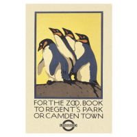 Obrazová reprodukce Vintage London Zoo Poster (Featuring Penguins), (26.7 x 40 cm)