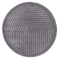 Tmavě šedý kulatý koberec ø 160 cm Dion – Hanse Home