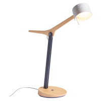 Domus Dřevěná stolní lampa LED Frits v dubu