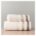 Bavlněný froté ručník s bordurou LUXURY 50x90 cm, krémová, 500 gr Mybesthome