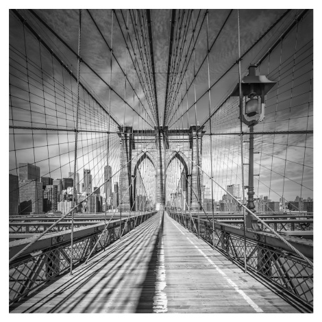 Umělecká fotografie NEW YORK CITY Brooklyn Bridge, Melanie Viola, (40 x 40 cm)