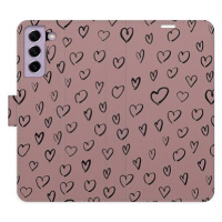 iSaprio Flip pouzdro Heart Dark 02 pro Samsung Galaxy S21 FE 5G