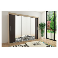 Abiks Šatní skříň Abi T2 Barva: Dub - sonoma, Rozměry: 250 cm, Dveře: Wenge