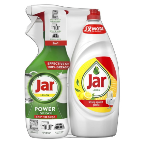 Jar Power Spray 3v1 Lemon a Prostředek na nádobí Lemon 500 + 900 ml