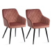 HowHomely SADA 2x Jídelní židle RICO růžová