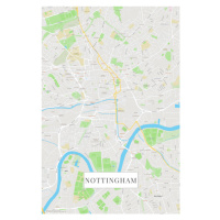 Mapa Nottingham color, 26.7x40 cm