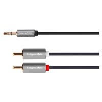 Jack 3,5 stereo zástrčka - 2RCA 3m Kruger&Matz Basic kabel