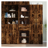 vidaXL Skříň highboard kouřový dub 50 x 42,5 x 185 cm kompozitní dřevo