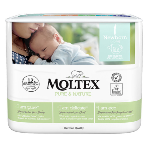 MOLTEX Pure&Nature Pleny jednorázové Newborn (2-5 kg) 22 ks